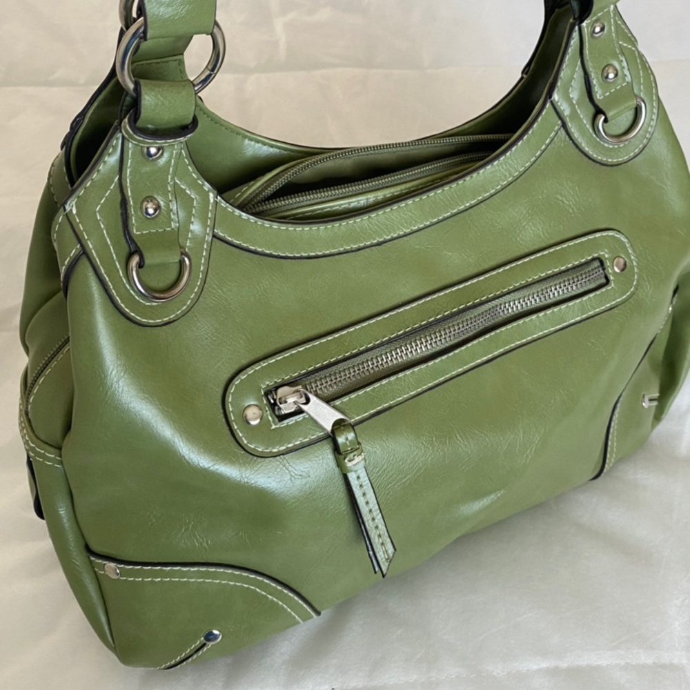 Green shoulder bag